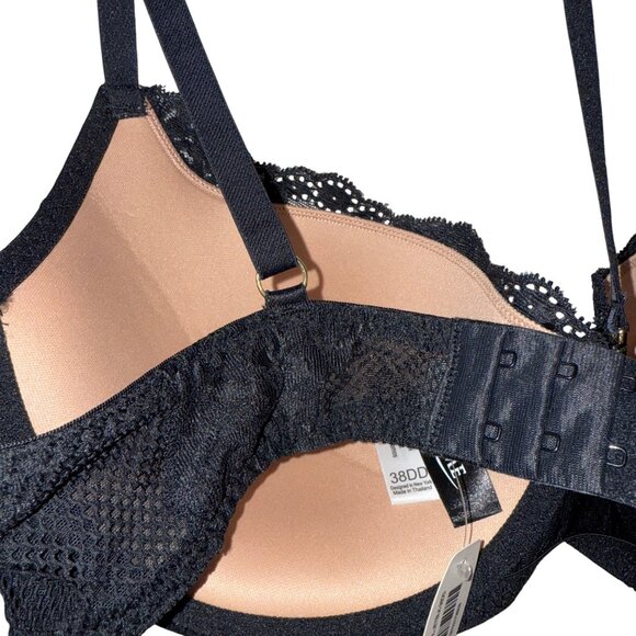Adore Me Lace & Mesh Bra Black Floral Design 38DD - Picture 7 of 8